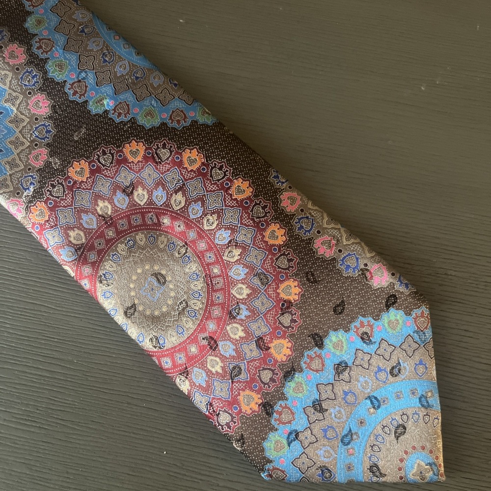 ERMENEGILDO ZEGNA Quindici Silk Tie ITALY Paisley #132 New With Tag NWT